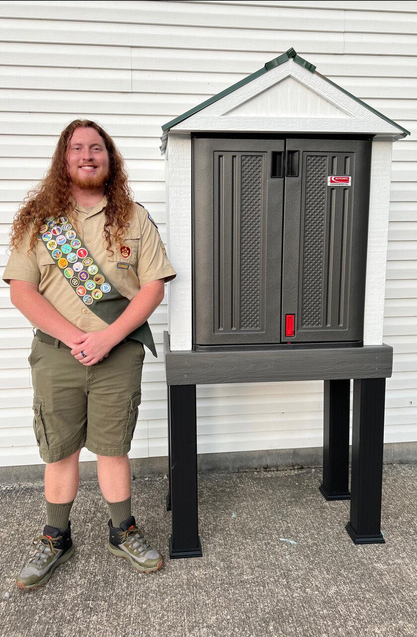 Hamrick presents Eagle Scout project in Lumberport, West Virginia