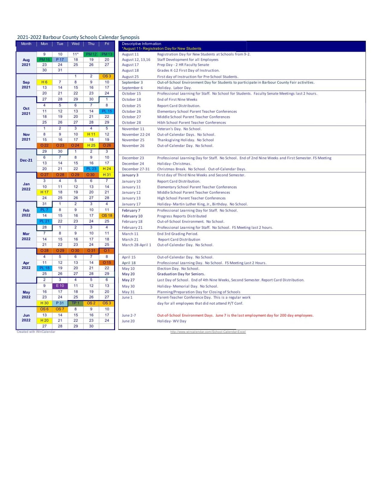 Barbour County School Calendar | | wvnews.com Barbour County School Calendar | | wvnews.com