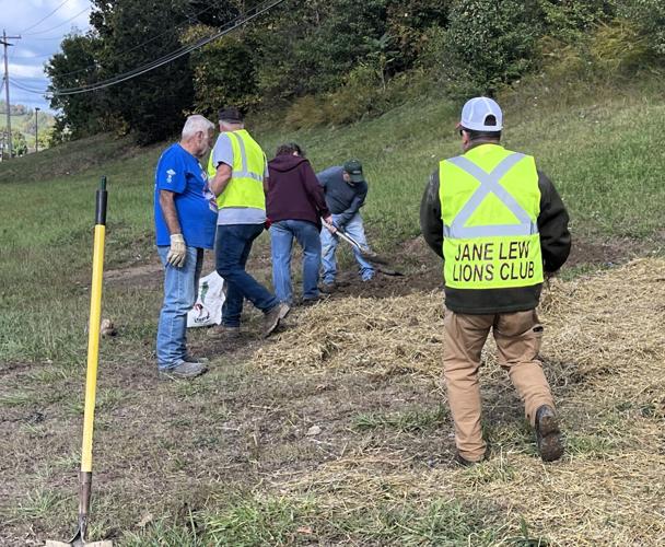 Jane Lew (West Virginia) Lions landscape near city entrance Weston