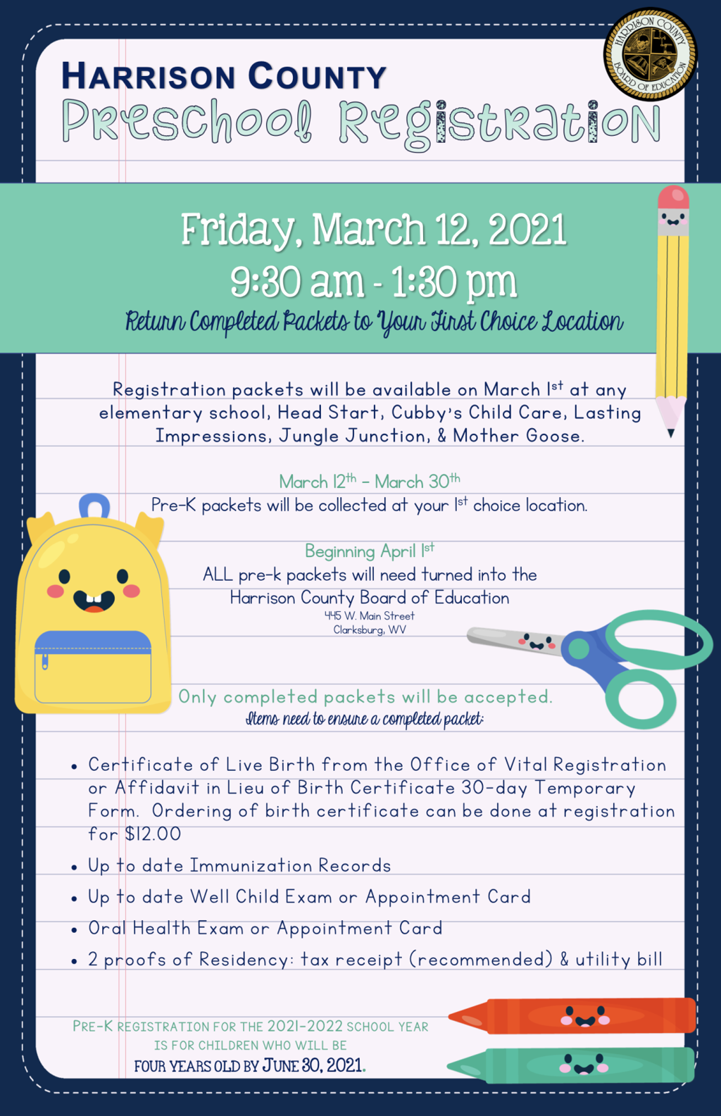 21 22 Harrison County West Virginia Pre K Registration Opens To Parents In New Format Wv News Wvnews Com
