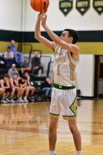 ND 2 gets 3 pointer shot up in the air.JPG