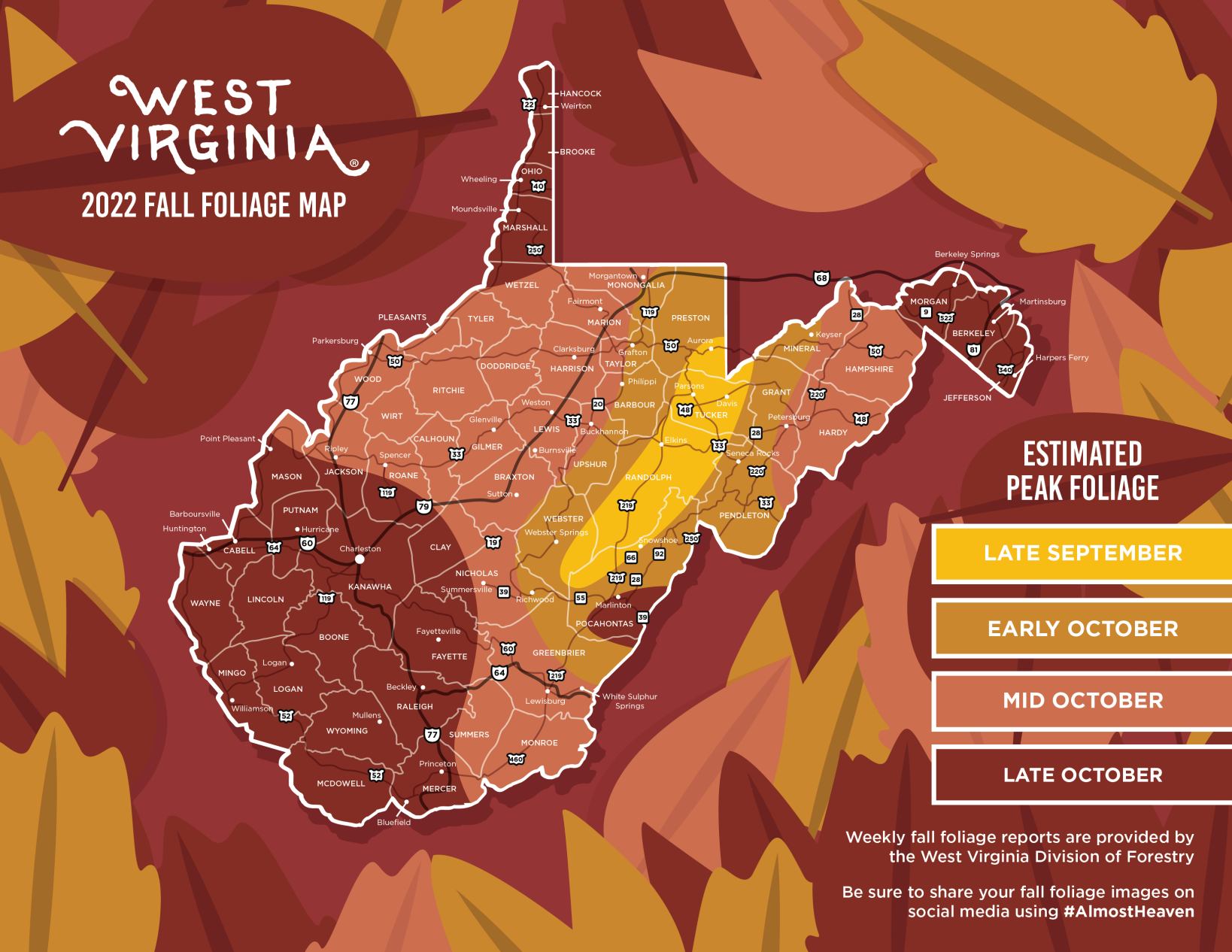Autumn arrival West Virginia Department of Tourism releases fall