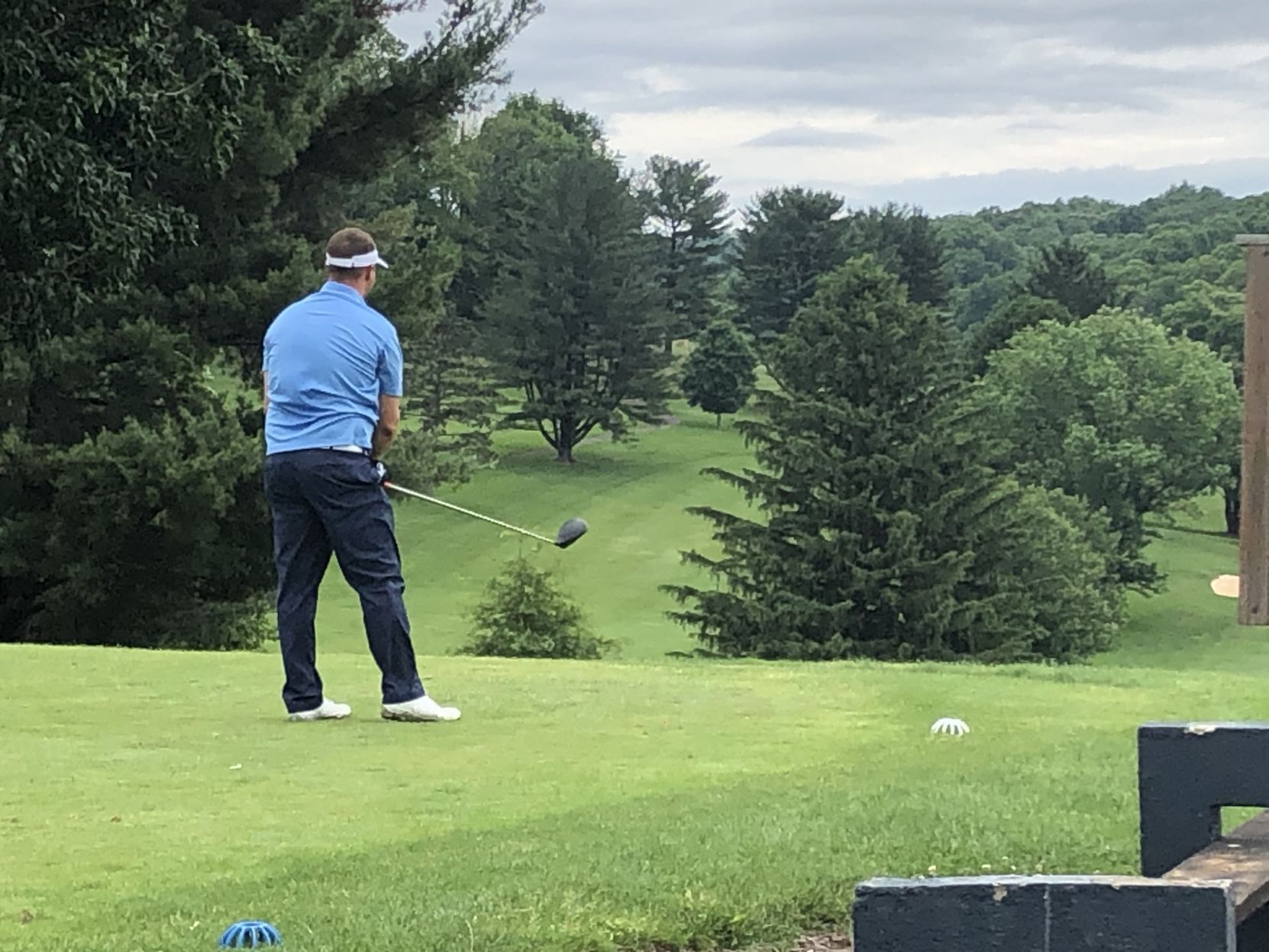 Christian Marsh, United Way of Harrison and Doddridge Counties board president, ready to give it all (hes) got during annual golf marathon WV News wvnews photo