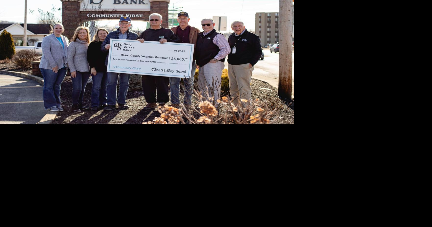 Ohio Valley Bank gives 25,000 donation to Mason Veterans Memorial