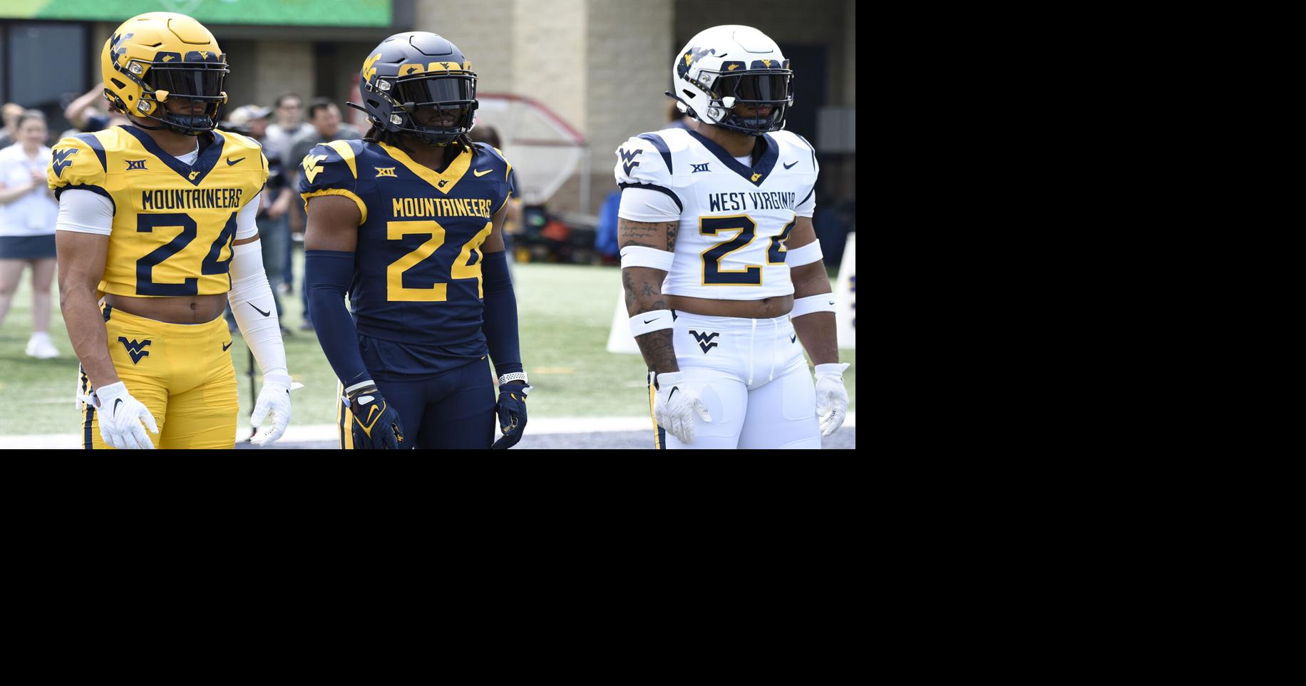 WVU football 0427 new football uniforms West Virginia University