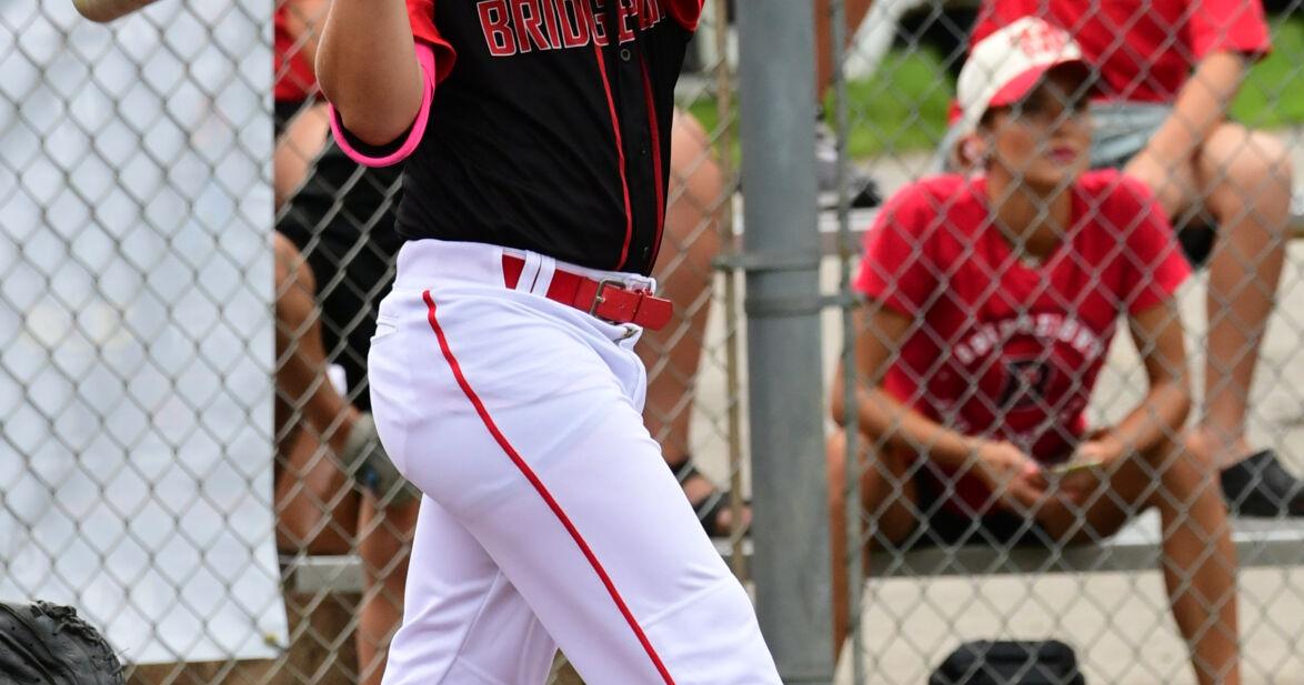 Owen Goodwin leads off the Bport at bat with a doube.JPG
