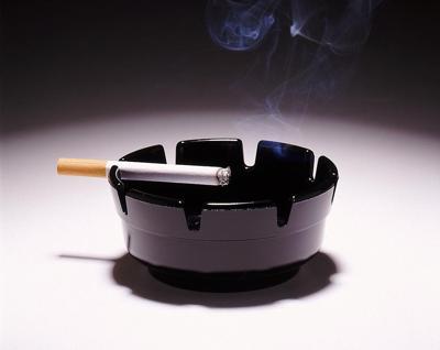 cigarette in ash tray