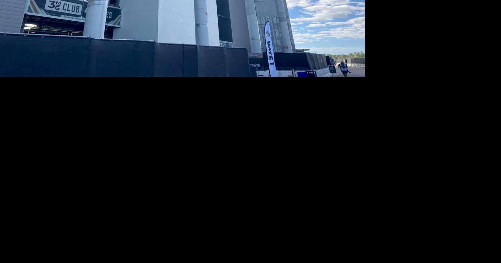 WVU football 1018 UCF Acrisure Bounce House Roth Tower front | West ...