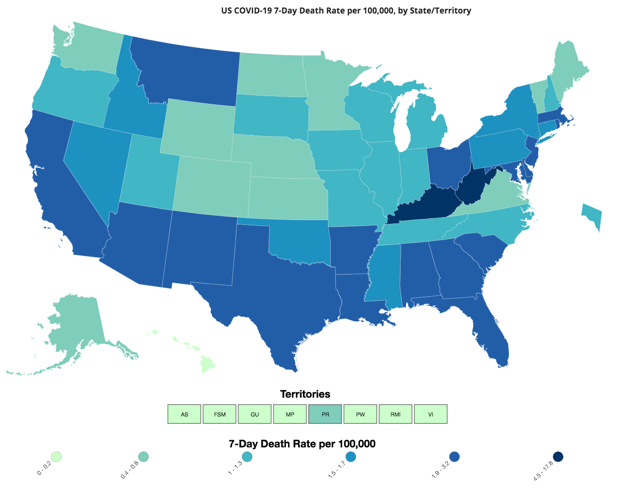 Metrics behind West Virginia county alert map show increasing COVID19 infection, positivity