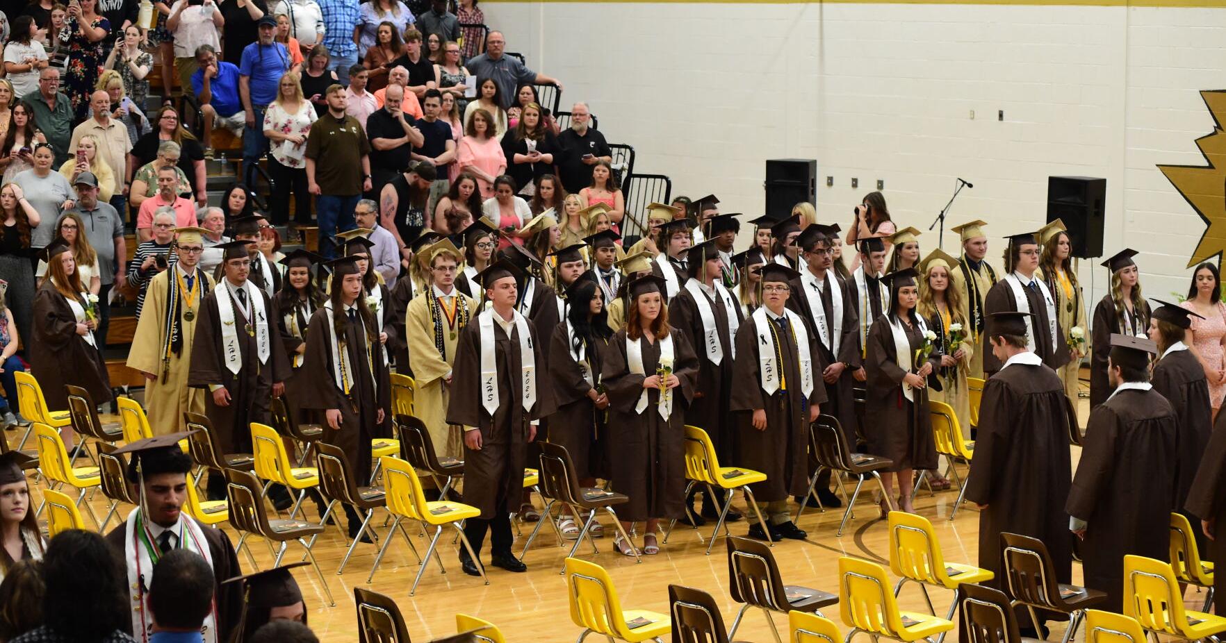 Lincoln High School (West Virginia) graduates walk across the stage Thursday evening - Vimarsana News