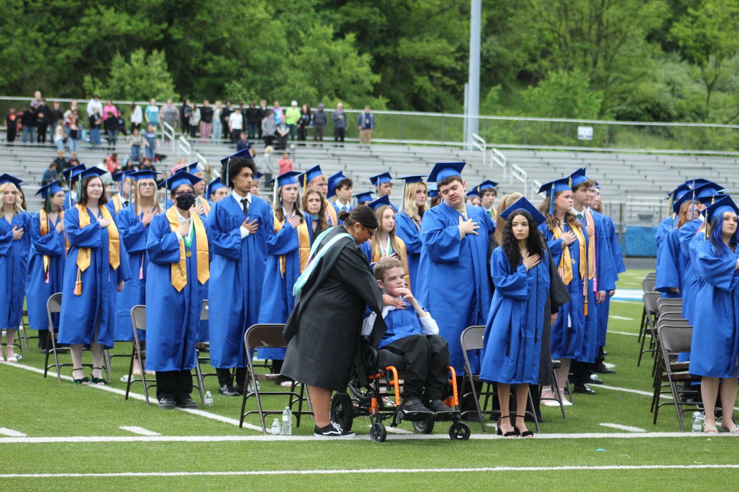 Graduates reciting the pledge of allegiance | | wvnews.com