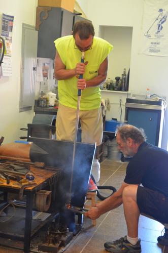 Museum of American Glass WV glass blowing demo