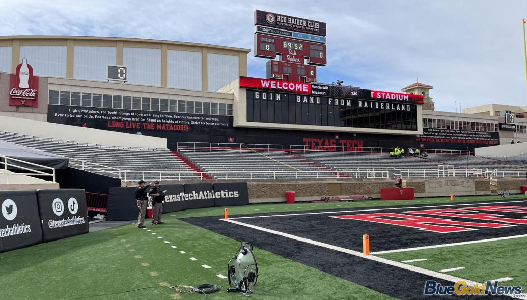 WVU Football Texas Tech Stadium End Zone West Virginia University Sports