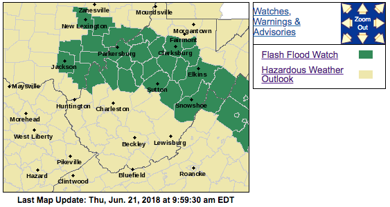 Update: Flash flood warning issued for parts of western W.Va. | WV News ...