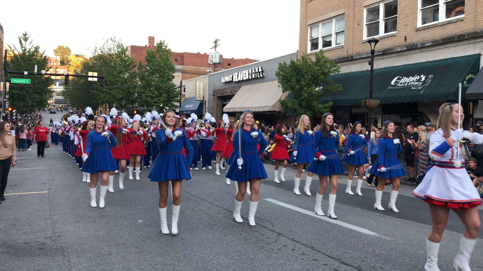 West Virginia University Homecoming Parade Fills Streets Of Morgantown Saturday Night ...