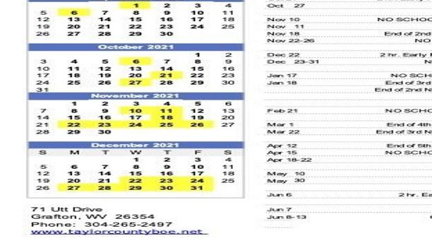 taylor-county-schools-academic-calendar-2021-22-wv-news-wvnews-com
