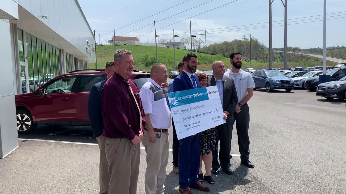 Jenkins Subaru Presents A Contribution To The United Way