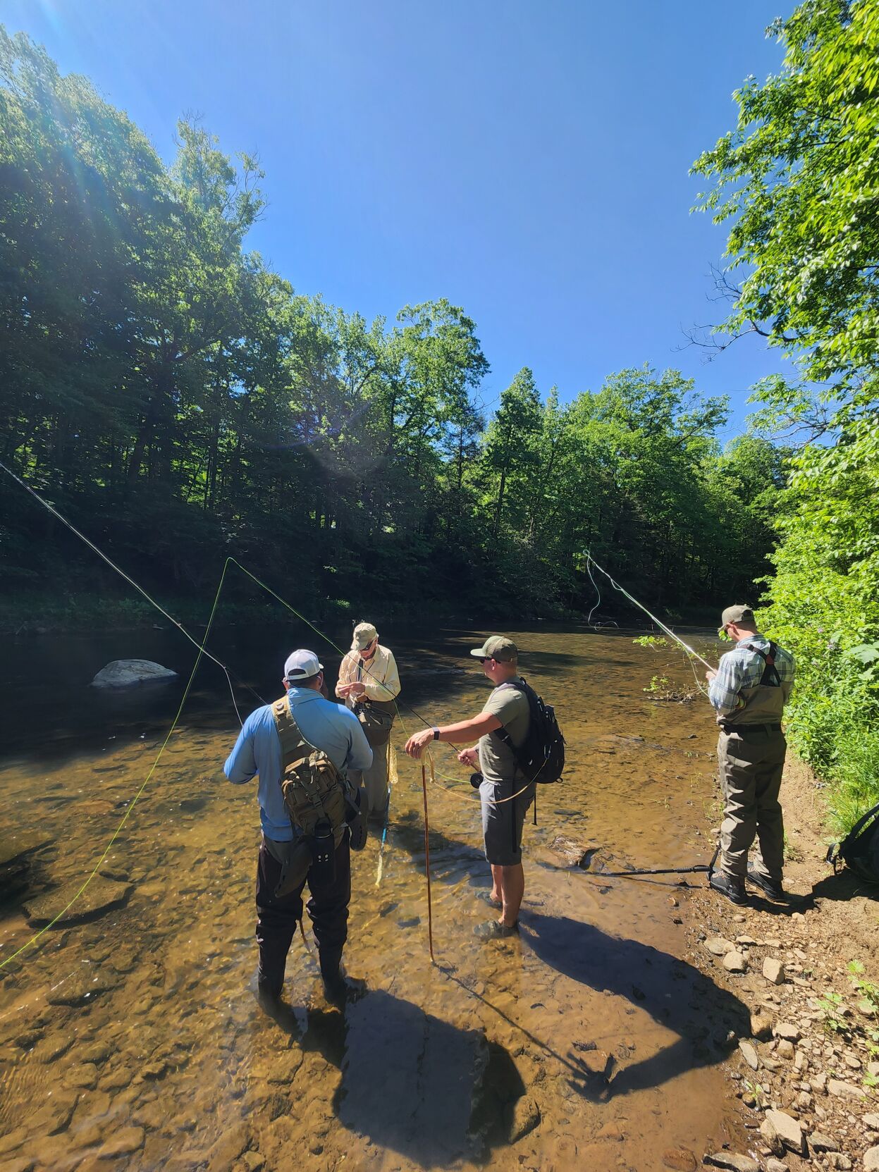 Veterans group enjoys fly fishing in Casselman River Garrett News