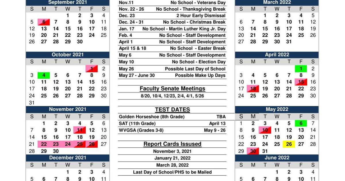 Preston County Schools 2021-22 Calendar | | wvnews.com Preston County Schools 2021-22 Calendar | | wvnews.com