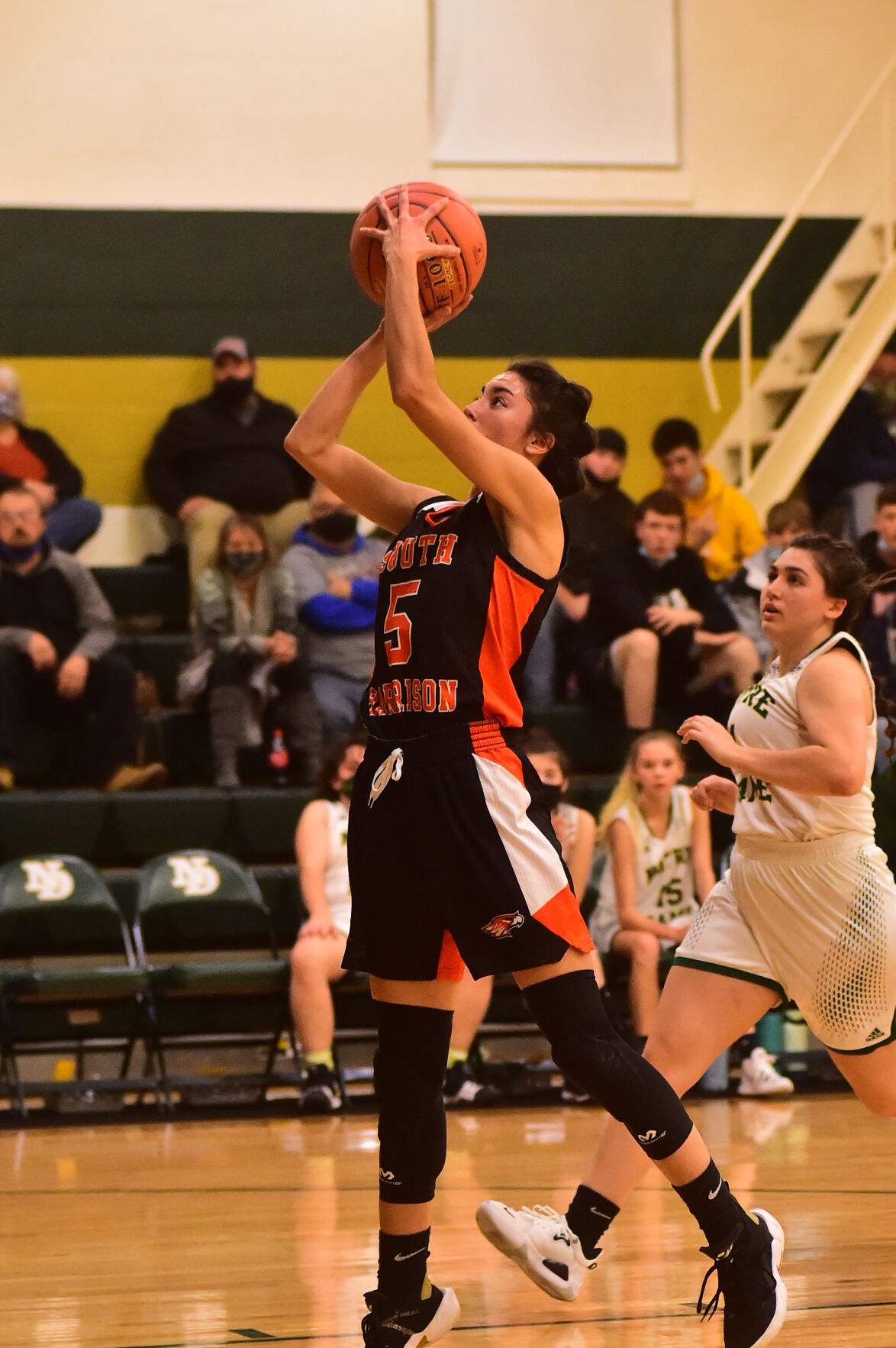 Grace Riggleman glides to the rim for the visiting SH Hawks.JPG