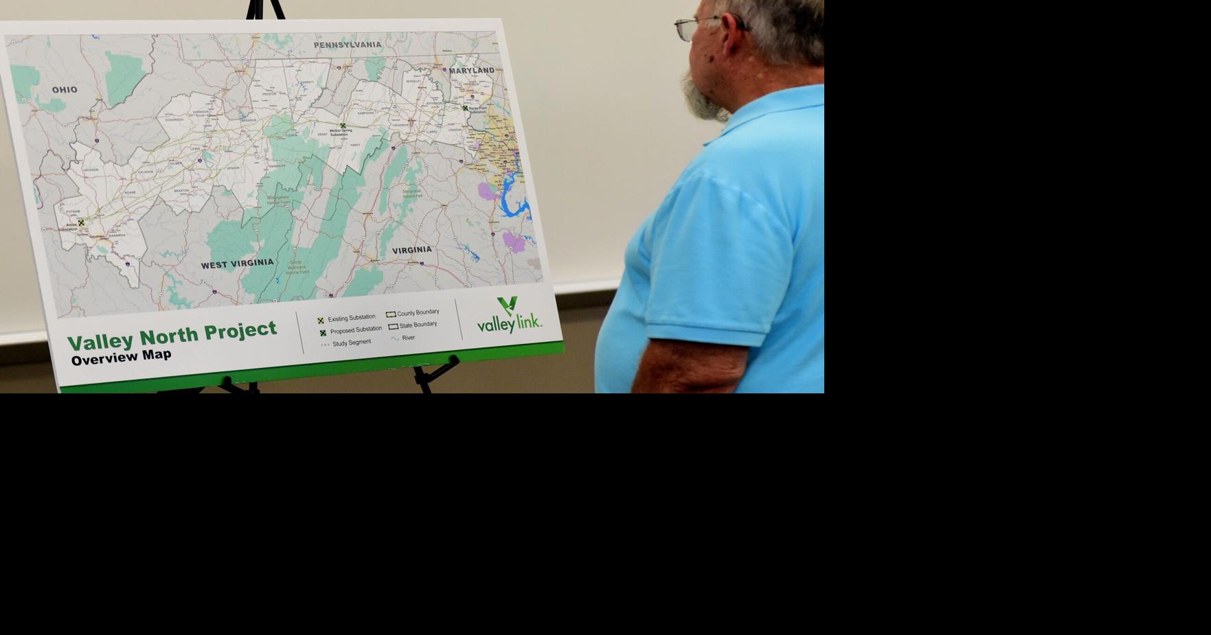 Resident looking at valley North map