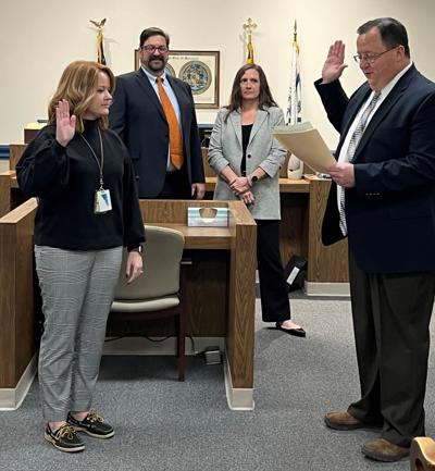 Thomas sworn in as new county clerk for District Court | Garrett News ...