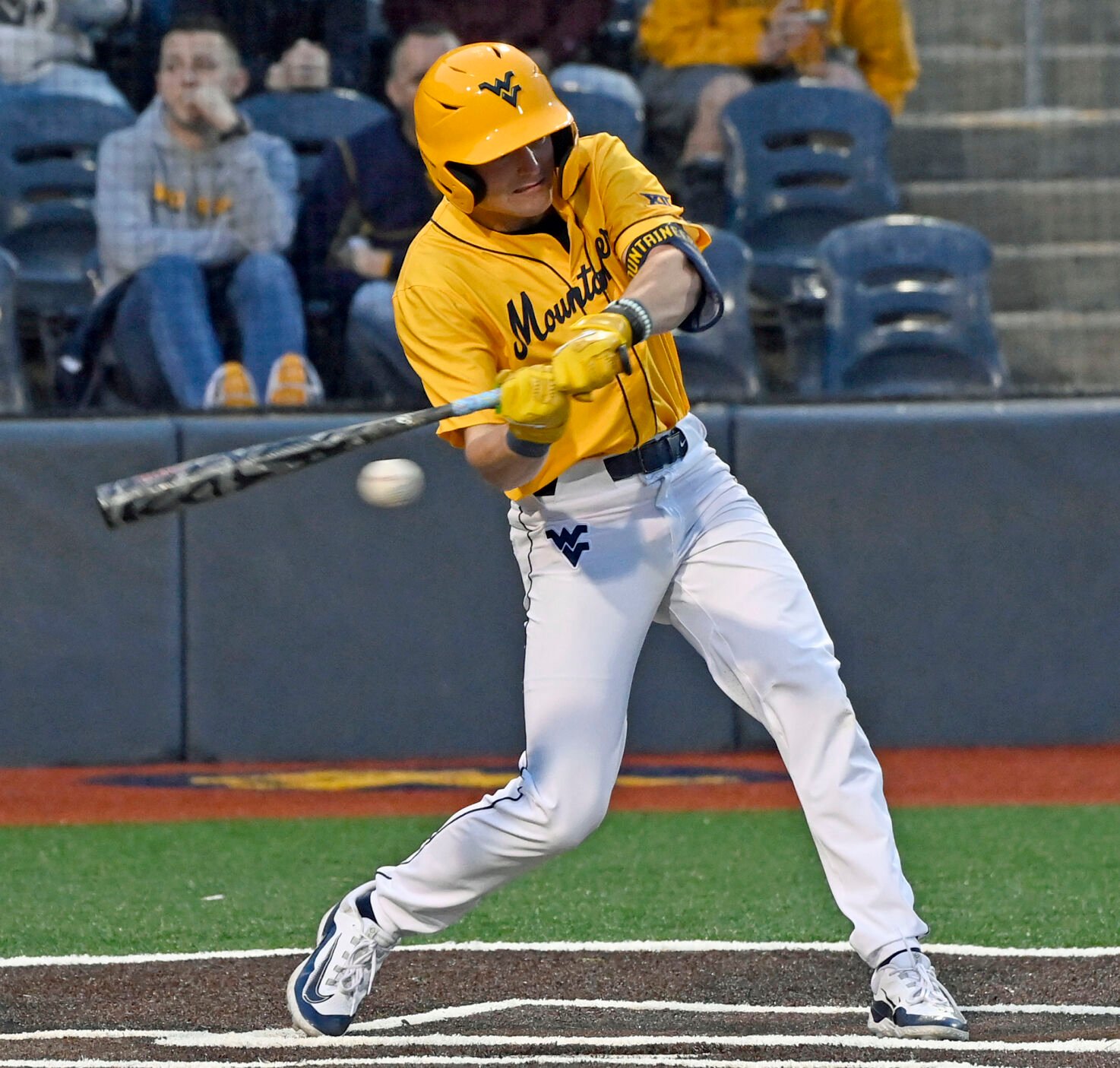 WVU baseball 0308 Brodie Kresser swings West Virginia University