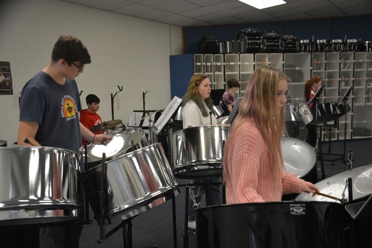 Bridgeport (West Virginia) Middle School steel drum ensemble performing