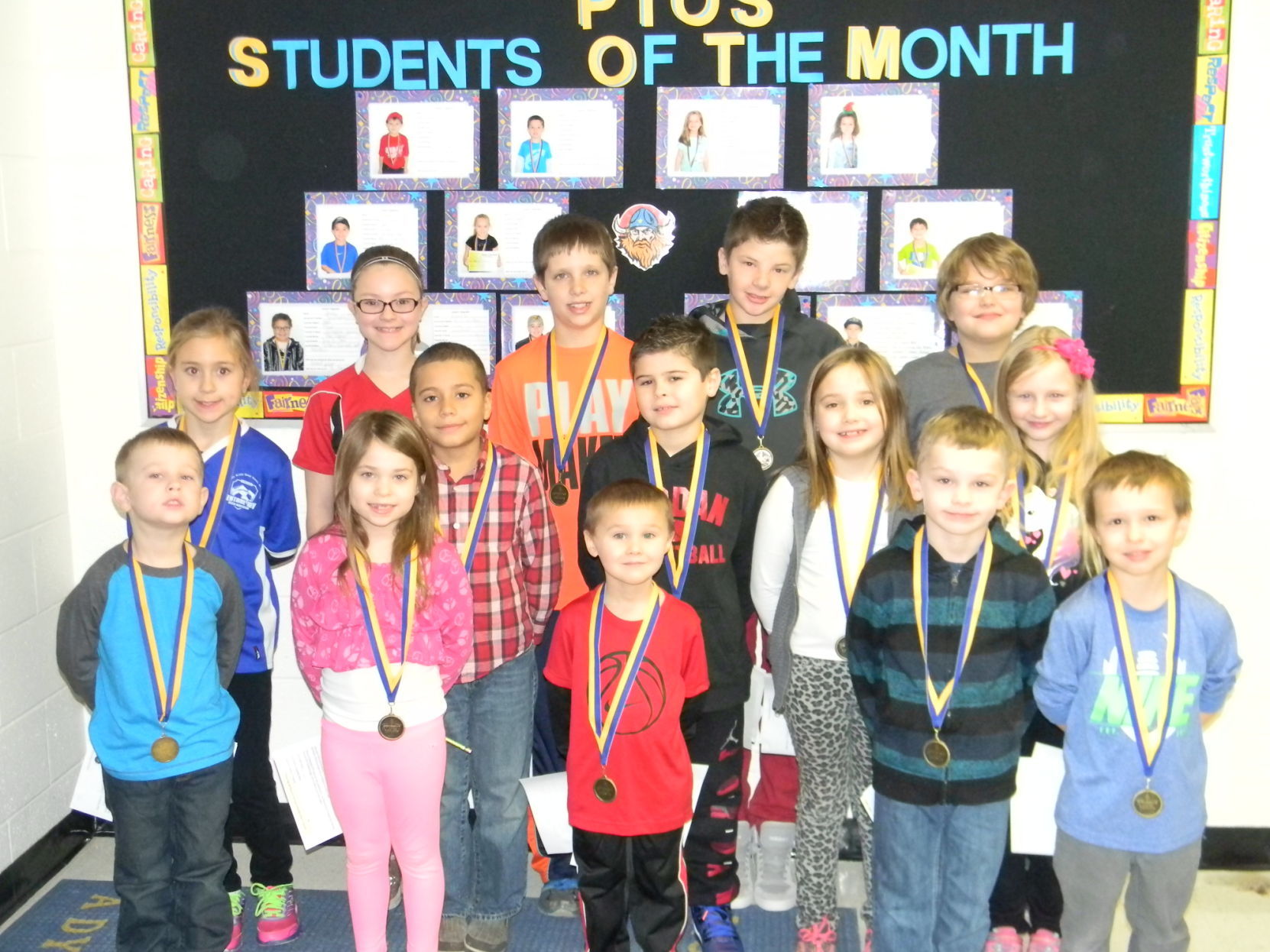 Norwood Elementary students of the month for January March