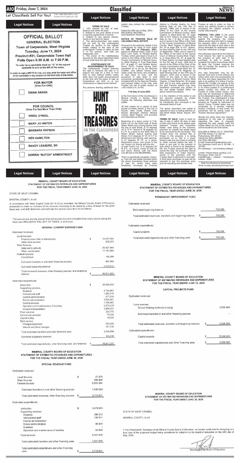 Page A10 Eedition for Mineral County, WV and Keyser, WV