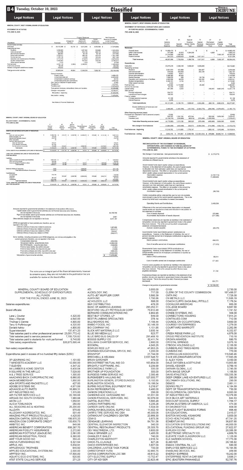Page B4 Eedition for Mineral County, WV and Keyser, WV