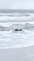 Man Drives Truck Into Ocean at Florida Beach
