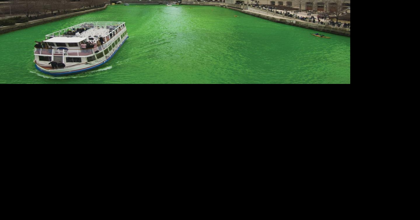 Chicago River dyed green for St. Patrick's Day