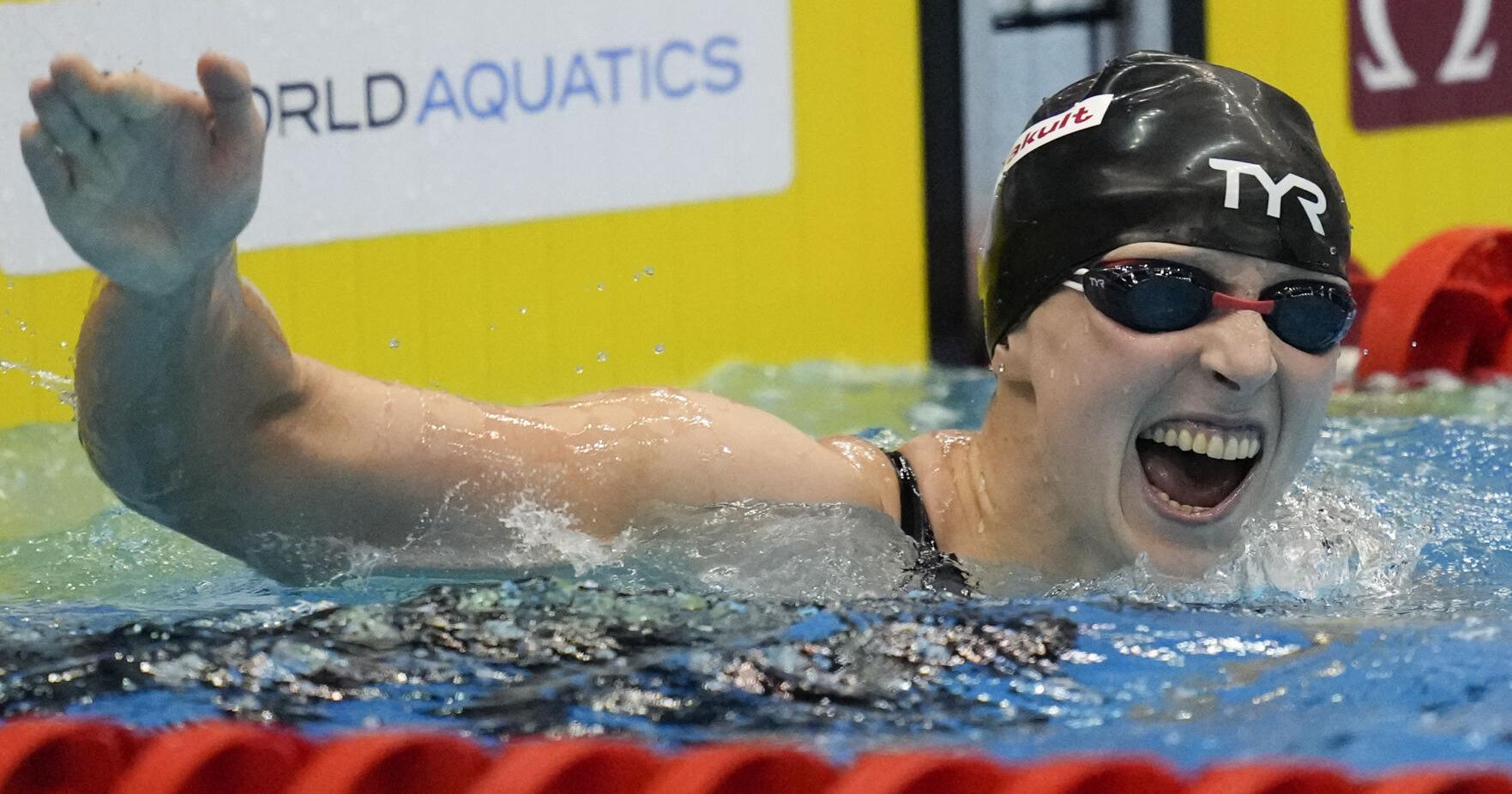 Ledecky wins gold in 1,500 at the swimming worlds to tie Phelps - Vimarsana News