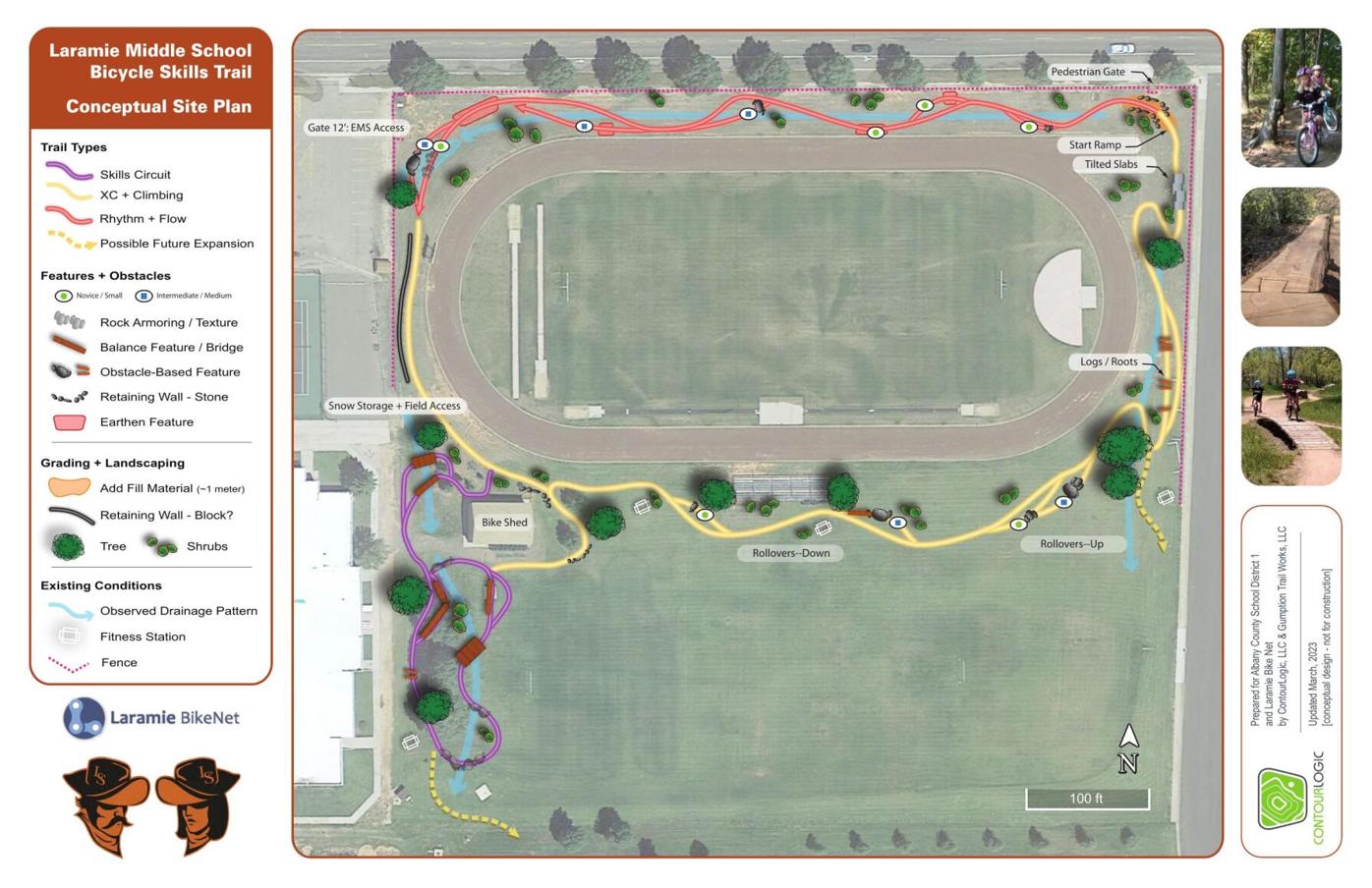 Laramie Middle School mountain bike trail