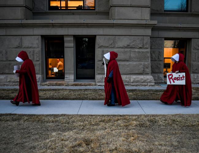 'Handmaid's Protest' held on bills affecting women | Local News ...