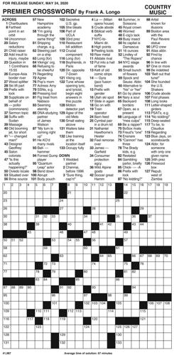 Crossword puzzle for May 23, 2020 | Entertainment ...