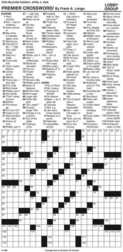 Crossword puzzle for April 4, 2020 | Entertainment ...
