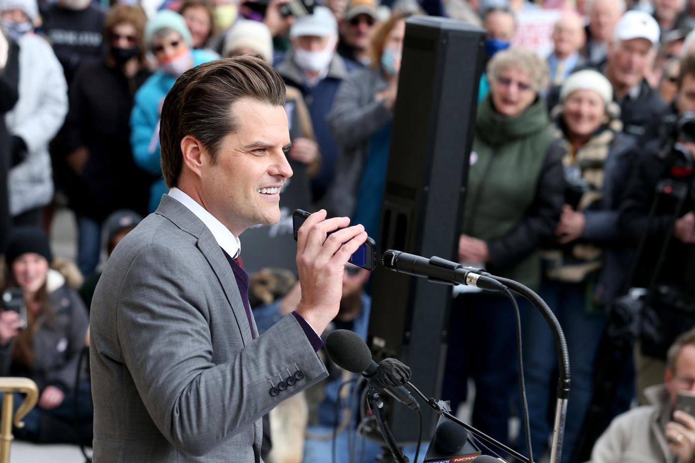 U S Rep Matt Gaetz Rallies Against Liz Cheney Outside Wyoming Capitol Gallery Wyomingnews Com
