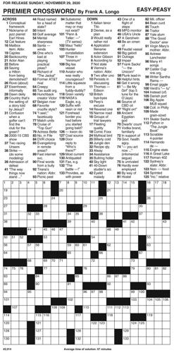 Crossword puzzle for Nov. 28, 2020 | Entertainment ...