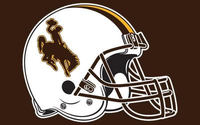 University of Wyoming UW Cowboys football helmet brown