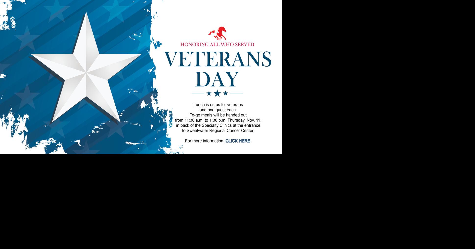 Veterans Day lunch provided by Sweetwater Memorial | Rocket Miner ...