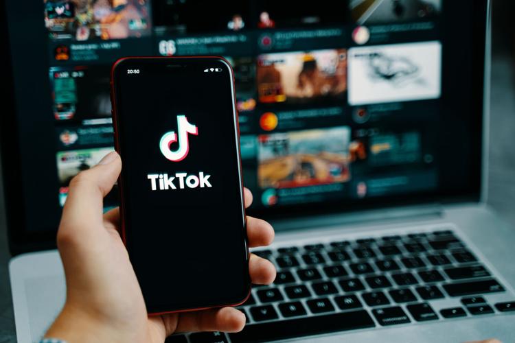 TikTok app on iPhone screen