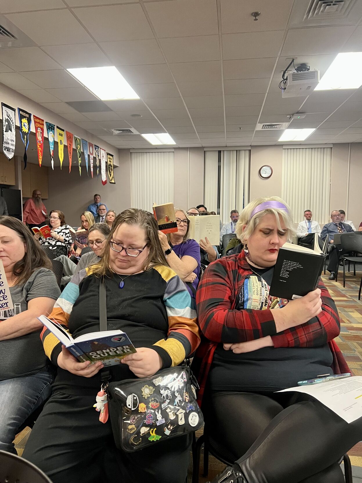 Book Policy Critics Hold Silent Protest At Monday's LCSD1 Board Of ...