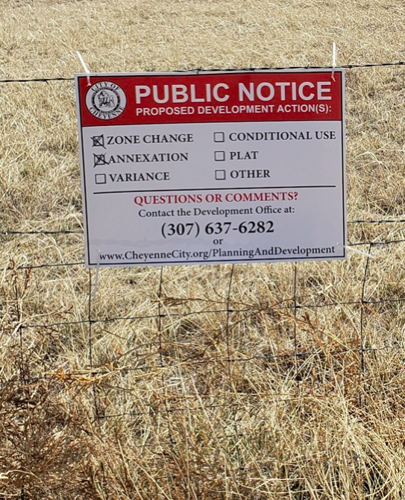 Cheyenne annexation notice