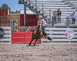 Slade Wood sets tone, wins CFD steer roping buckle