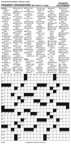 Crossword puzzle for Aug. 8, 2020 | Entertainment ...