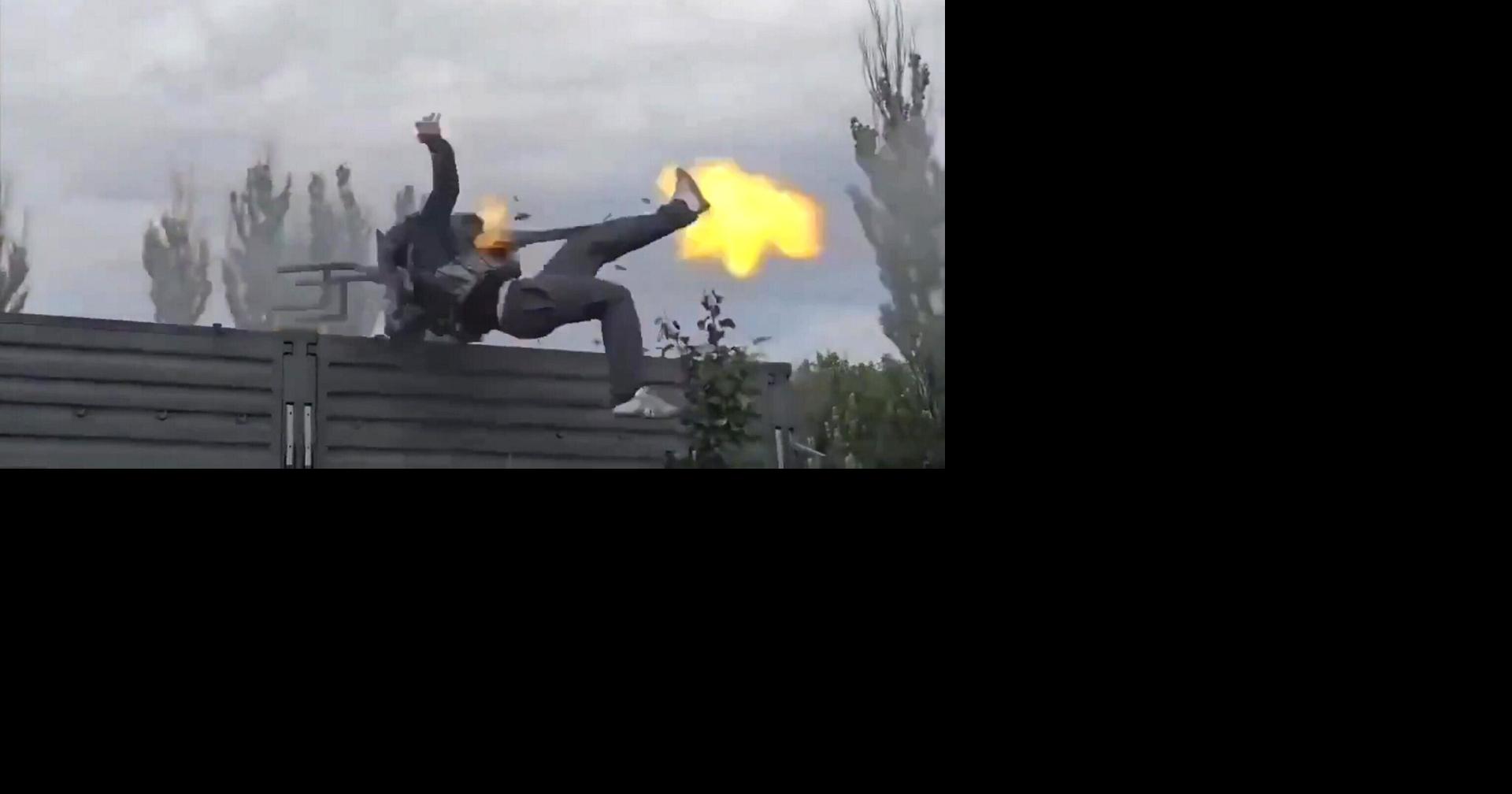 Soldier flung as machine gun spins out of control in epic fail ...