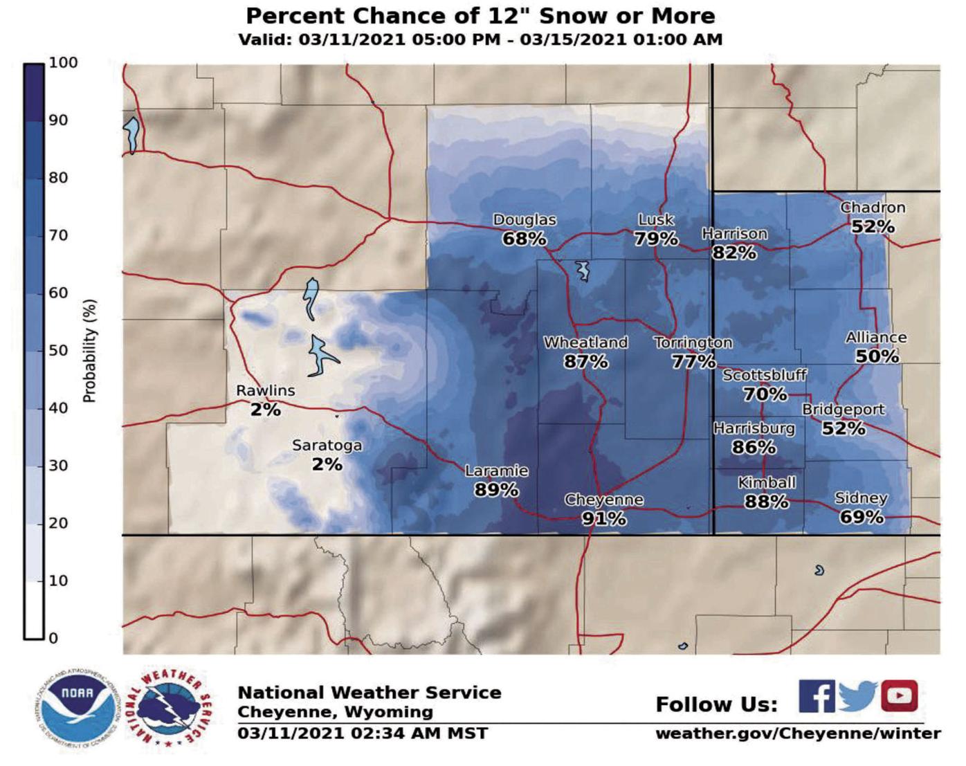 NWS ramps up potential snowfall for impending storm | Local ...