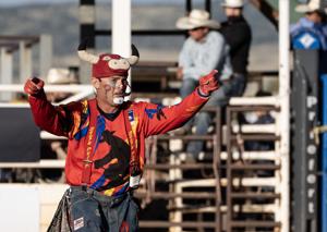 He won Laramie Jubilee Days as a competitor. Now, J.W. Winklepleck entertains as barrelman